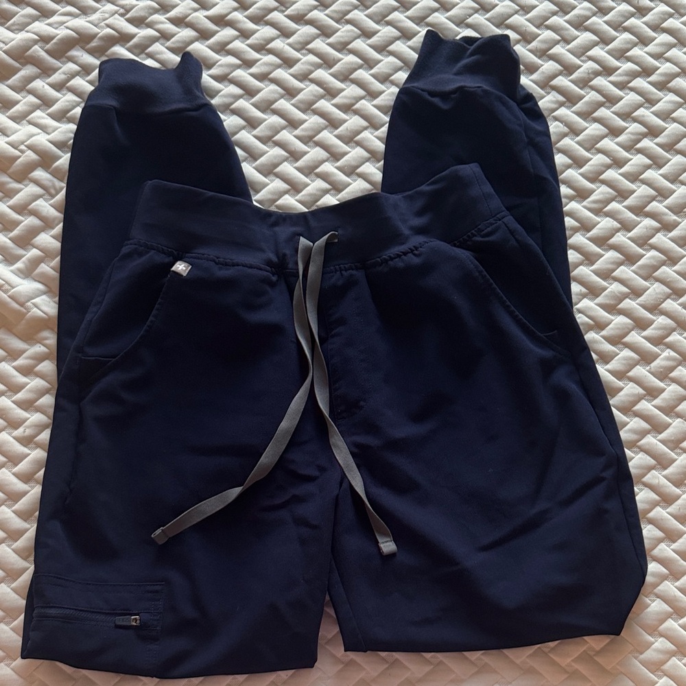 Figs Navy high waisted Zamora joggers
